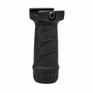 Ergonomic Vertical Grip with Rubberized Backstrap & Screw Cap Storage – Black